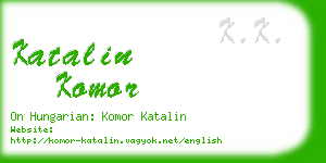 katalin komor business card